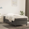 Estructura de cama sin colchón terciopelo gris oscuro 90x190 cm