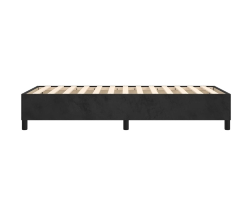 Estructura de cama sin colchón terciopelo negro 90x190 cm