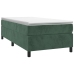 Estructura de cama sin colchón terciopelo verde oscuro 90x190cm