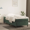 Estructura de cama sin colchón terciopelo verde oscuro 90x190cm