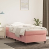 Estructura de cama de terciopelo rosa 90x190 cm