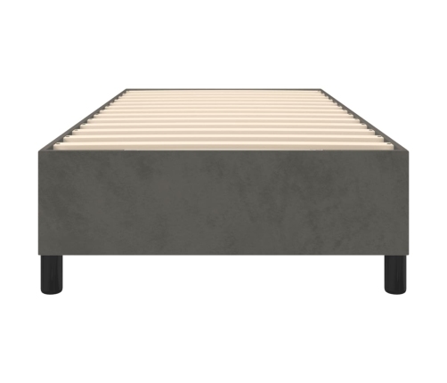 Estructura de cama de terciopelo gris oscuro 90x200 cm