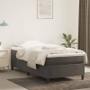 Estructura de cama de terciopelo gris oscuro 90x200 cm