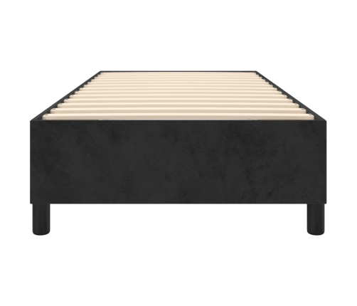 Estructura de cama sin colchón terciopelo negro 100x200 cm
