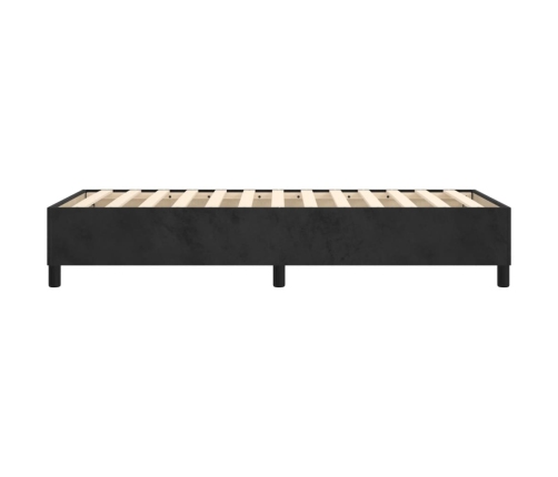 Estructura de cama sin colchón terciopelo negro 100x200 cm