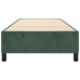 Estructura cama sin colchón terciopelo verde oscuro 100x200 cm
