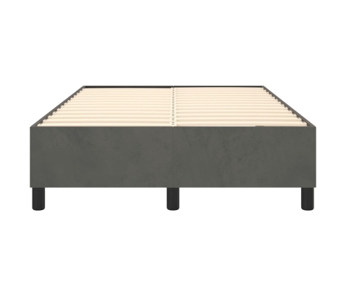 Estructura de cama de terciopelo gris oscuro 120x200 cm