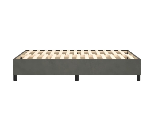 Estructura de cama de terciopelo gris oscuro 120x200 cm