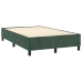 Estructura cama sin colchón terciopelo verde oscuro 120x200 cm