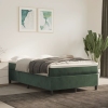 Estructura cama sin colchón terciopelo verde oscuro 120x200 cm