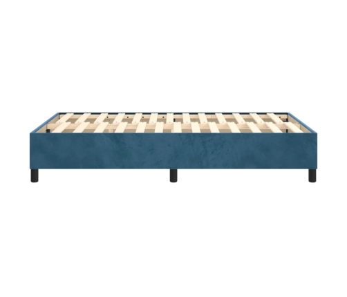 Estructura de cama sin colchón terciopelo azul oscuro 120x200cm