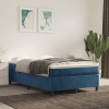 Estructura de cama sin colchón terciopelo azul oscuro 120x200cm