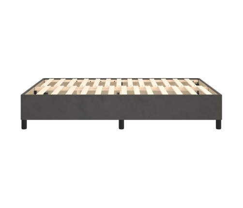 Estructura de cama de terciopelo gris oscuro 140x190 cm