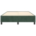 Estructura cama sin colchón terciopelo verde oscuro 140x190 cm