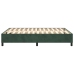 Estructura cama sin colchón terciopelo verde oscuro 140x190 cm