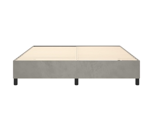 vidaXL Estructura de cama de terciopelo gris claro 160x200 cm