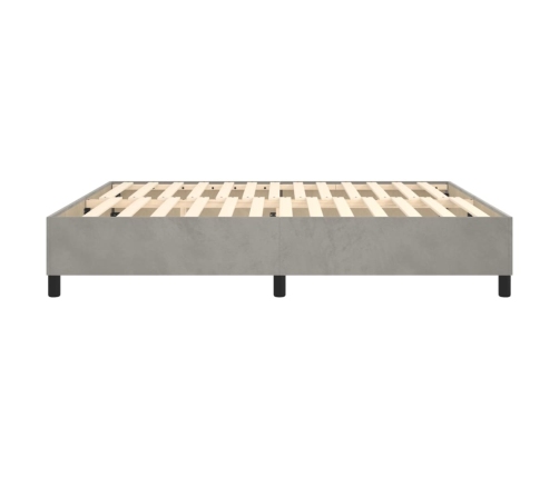 vidaXL Estructura de cama de terciopelo gris claro 160x200 cm