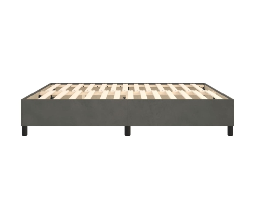 Estructura de cama sin colchón terciopelo gris oscuro 160x200cm