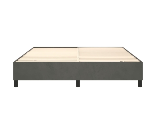 Estructura de cama de terciopelo gris oscuro 180x200 cm