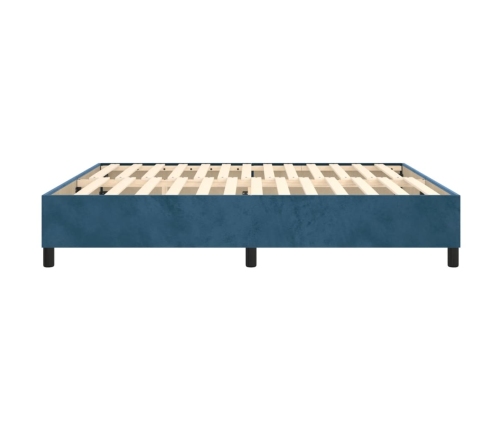 Estructura de cama sin colchón terciopelo azul oscuro 180x200cm