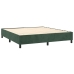 Estructura cama sin colchón terciopelo verde oscuro 200x200 cm