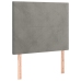 Cabeceros 2 unidades de terciopelo gris claro 90x5x78/88 cm