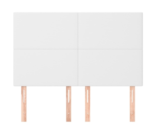 Cabeceros 4 unidades cuero sintético blanco 72x5x78/88 cm