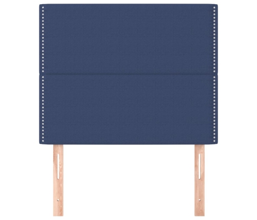 Cabeceros 2 unidades de tela azul 80x5x78/88 cm