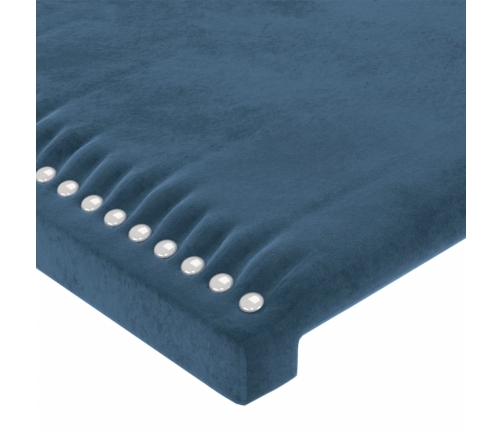 Cabeceros 4 unidades terciopelo azul oscuro 72x5x78/88 cm