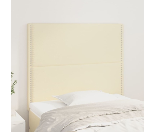 vidaXL Cabeceros 2 unidades cuero sintético color crema 90x5x78/88cm