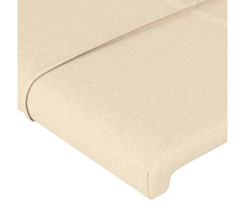 vidaXL Cabeceros 4 unidades tela color crema 72x5x78/88 cm