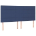 Cabeceros 4 unidades de tela azul 90x5x78/88 cm