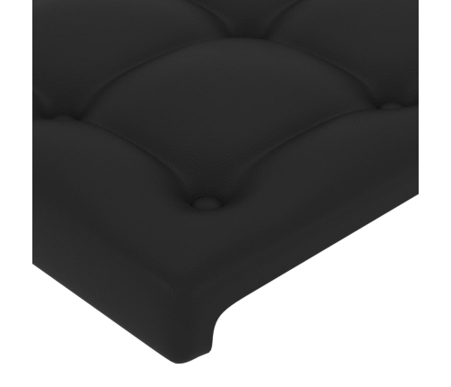 vidaXL Cabeceros 2 unidades de cuero sintético negro 90x5x78/88 cm