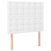 Cabeceros 2 unidades de cuero sintético blanco 90x5x78/88 cm