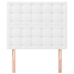 Cabeceros 2 unidades de cuero sintético blanco 90x5x78/88 cm