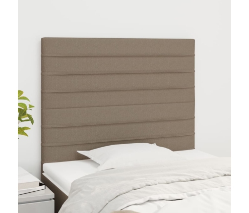 vidaXL Cabeceros 2 unidades tela gris taupe 80x5x78/88 cm