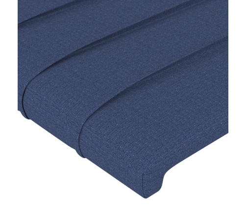 vidaXL Cabeceros 4 unidades de tela azul 90x5x78/88 cm