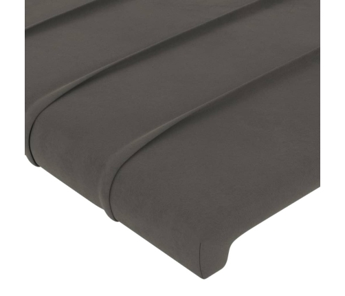 vidaXL Cabeceros 2 unidades de terciopelo gris oscuro 80x5x78/88 cm