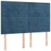 Cabeceros 4 unidades terciopelo azul oscuro 72x5x78/88 cm