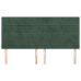 Cabeceros 4 unidades de terciopelo verde oscuro 80x5x78/88 cm