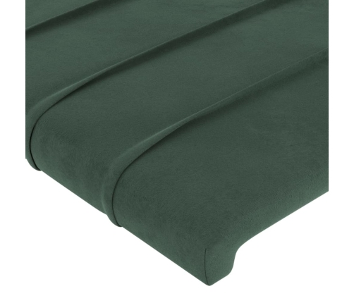 Cabeceros 4 unidades de terciopelo verde oscuro 90x5x78/88 cm