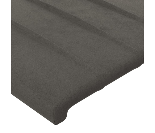 vidaXL Cabeceros 2 unidades de terciopelo gris oscuro 90x5x78/88 cm