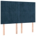 Cabeceros 4 unidades terciopelo azul oscuro 72x5x78/88 cm