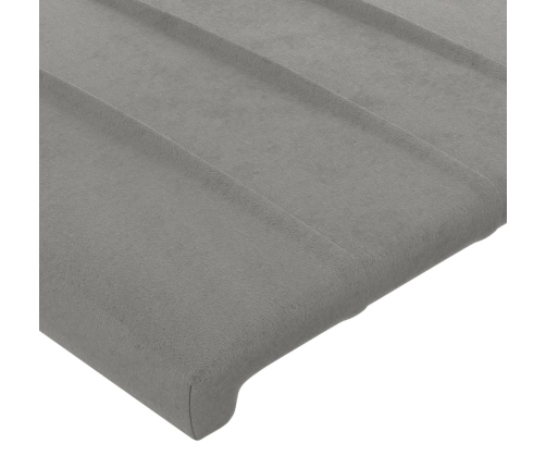 vidaXL Cabeceros 4 unidades de terciopelo gris claro 80x5x78/88 cm