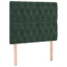Cabeceros 2 unidades de terciopelo verde oscuro 100x7x78/88 cm