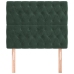 Cabeceros 2 unidades de terciopelo verde oscuro 100x7x78/88 cm