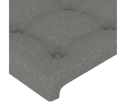 vidaXL Cabeceros 4 unidades de tela gris oscuro 100x5x78/88 cm