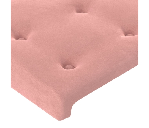 vidaXL Cabeceros 4 unidades de terciopelo rosa 80x5x78/88 cm