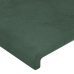 Cabecero de terciopelo verde oscuro 83x23x78/88 cm