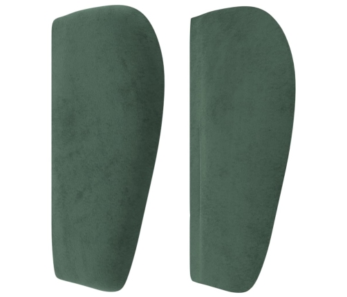 vidaXL Cabecero de terciopelo verde oscuro 83x23x78/88 cm